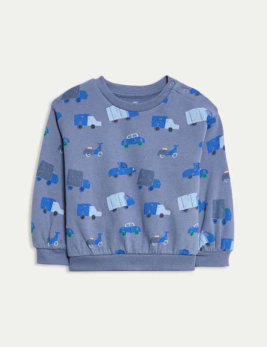 2pc Cotton Rich Transport Top & Bottom Outfit (0-6 Yrs)