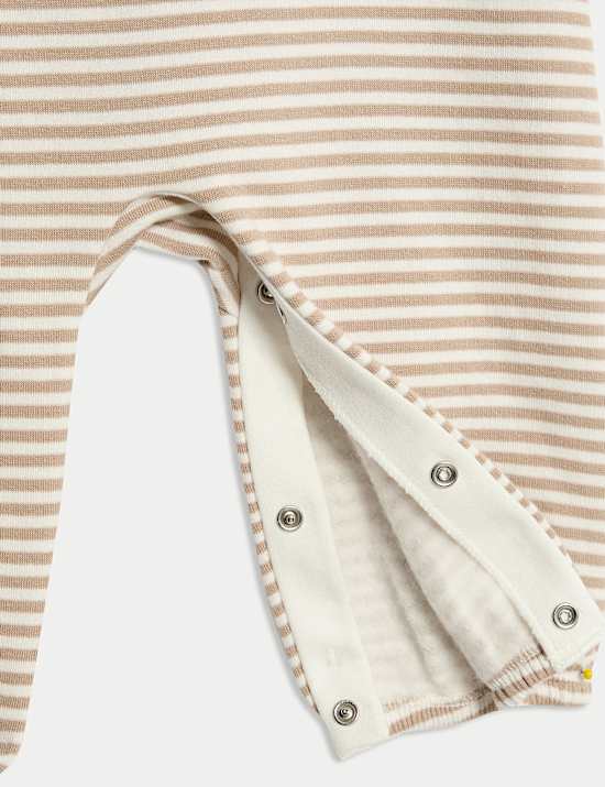 2pc Pure Cotton Striped Dungarees Outfit (0-3 Yrs)