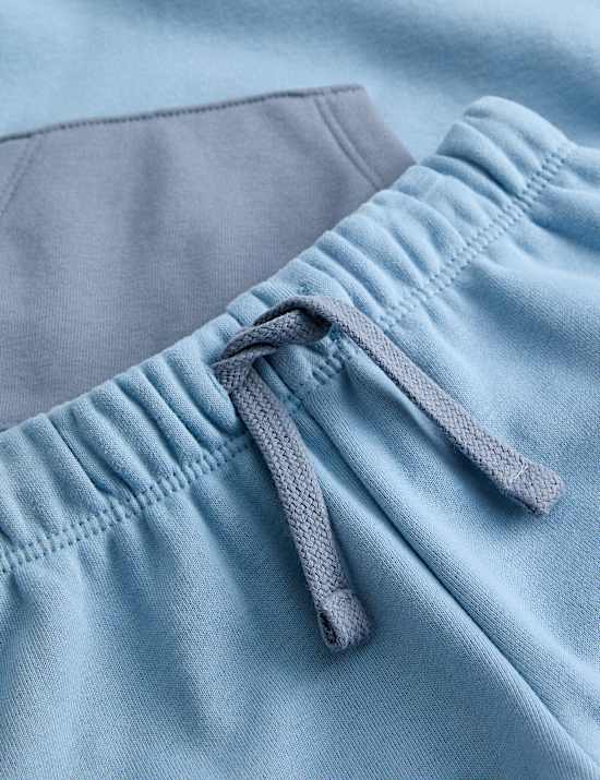 2pc Cotton Rich Colour Block Sweat Outfit (0-8 Yrs)