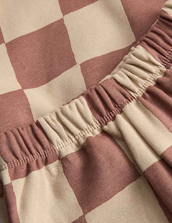 2pc Checked Sweatshirt & Joggers Outfit (0-6 Yrs)