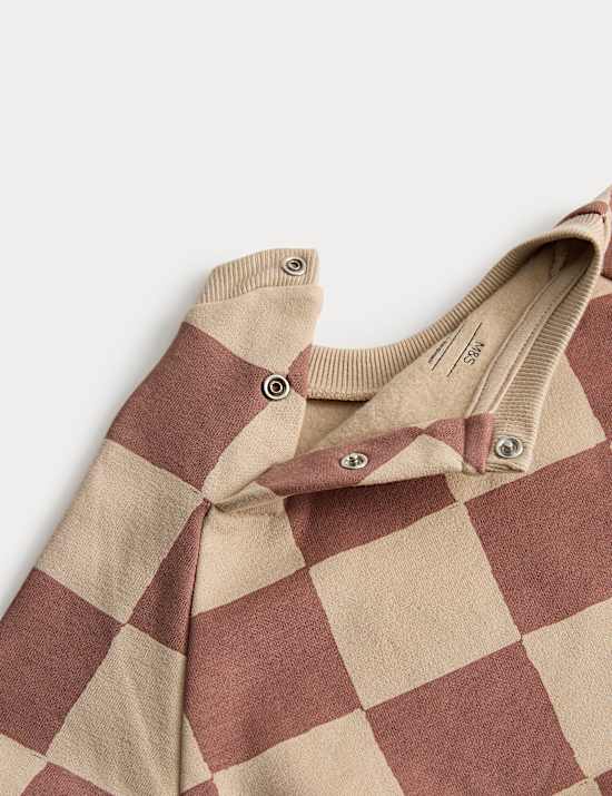 2pc Checked Sweatshirt & Joggers Outfit (0-6 Yrs)