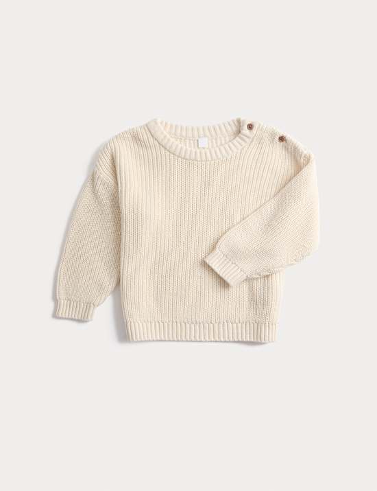 Pure Cotton Knitted Jumper (0-6 Yrs)