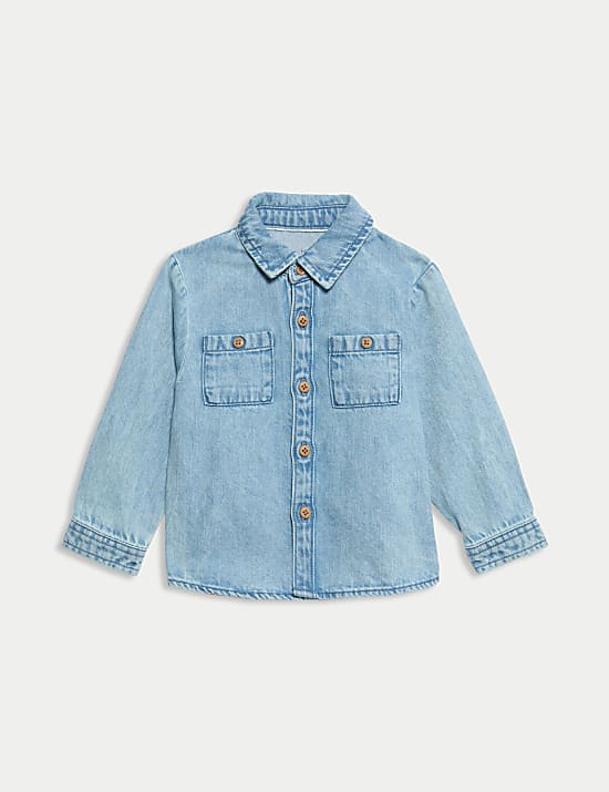 Σύνολο με τζιν πουκάμισο & T-shirt (0-6 ετών), 2 τεμάχια