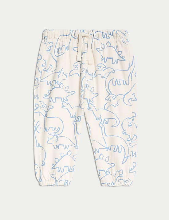 Pure Cotton Dinosaur Joggers (0-3 Yrs)