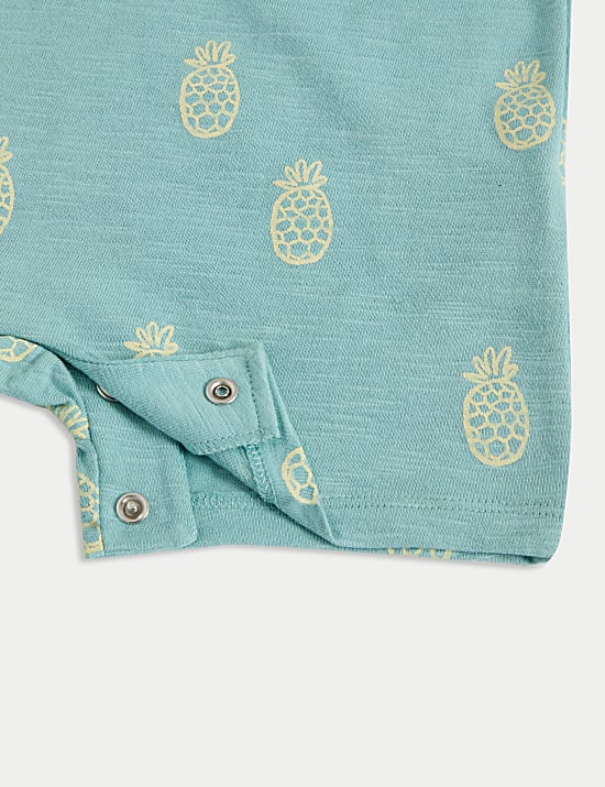 Pure Cotton Pineapple Print Romper (0-3 Yrs)