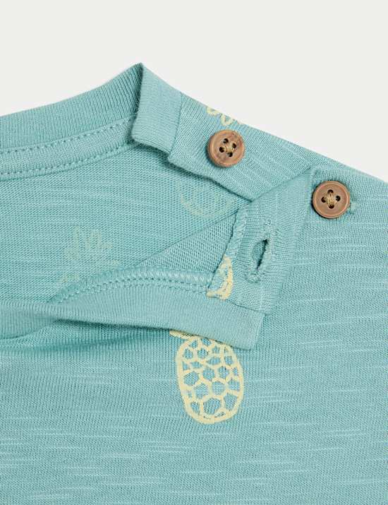 Pure Cotton Pineapple Print Romper (0-3 Yrs)