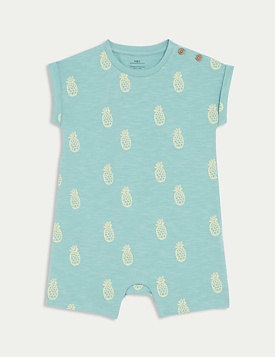 Pure Cotton Pineapple Print Romper (0-3 Yrs)