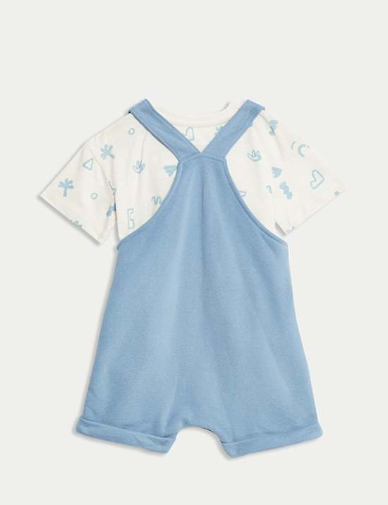 Σύνολο 2 τεμαχίων με σαλοπέτα και υψηλή περιεκτικότητα σε βαμβάκι (0-3 ετών)