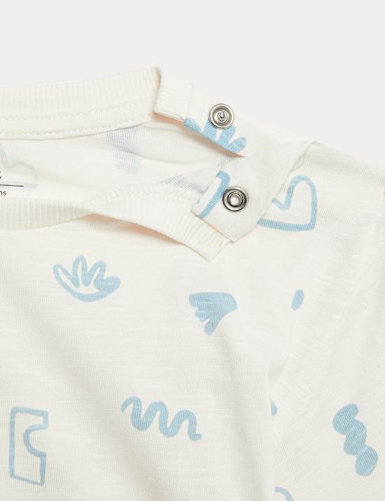 Σύνολο 2 τεμαχίων με σαλοπέτα και υψηλή περιεκτικότητα σε βαμβάκι (0-3 ετών)