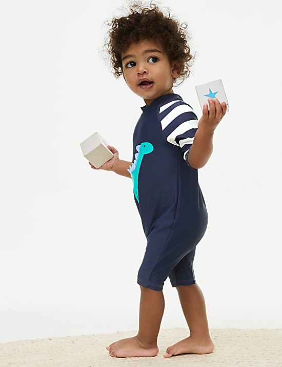 Einteiler mit Dinosauriermotiv (0&ndash;3 Jahre)