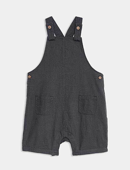 2pc Pure Cotton Palm Tree Bibshorts Outfit (0-3 Yrs)