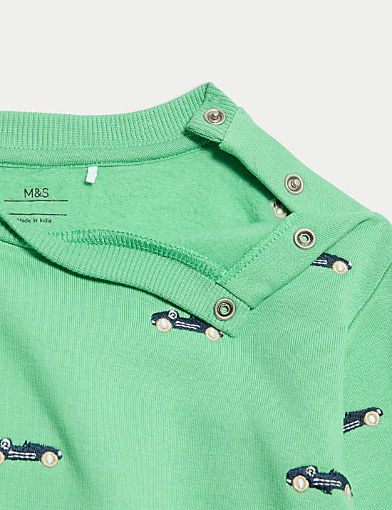 Pure Cotton Embroidered Sweatshirt (0-3 Yrs)