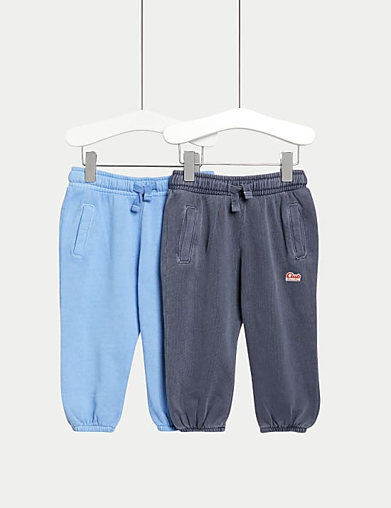 2pk Pure Cotton Joggers (0-3 Yrs)