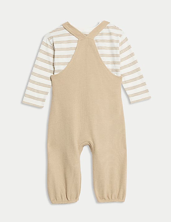 2pc Pure Cotton Dungaree Outfit (0 Mnths - 3 Yrs)