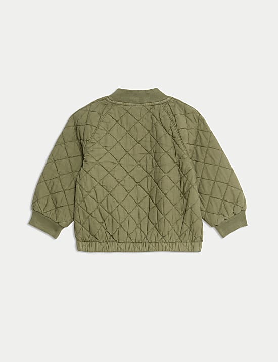 Καπιτονέ τζάκετ με φερμουάρ από 100% βαμβάκι (0-3 ετών)