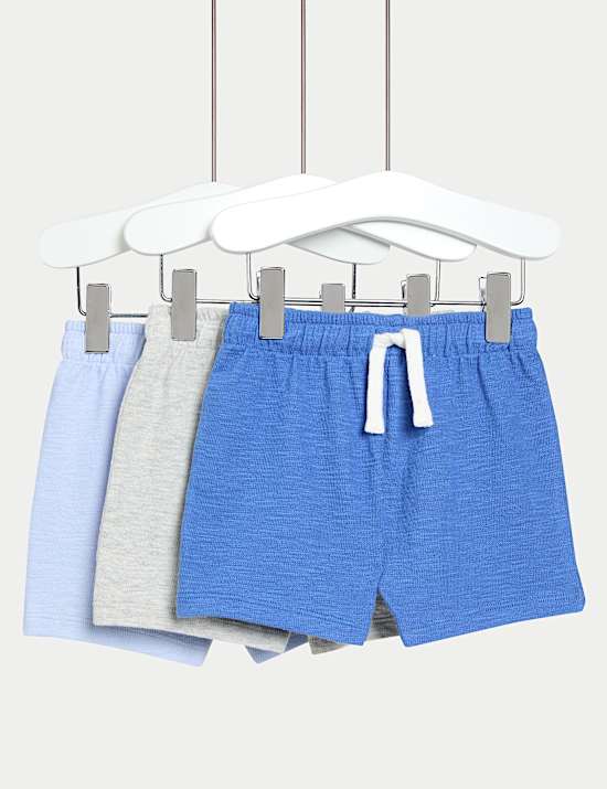 Pack de 3 pantalones cortos 100% algodón (0-3&nbsp;años)