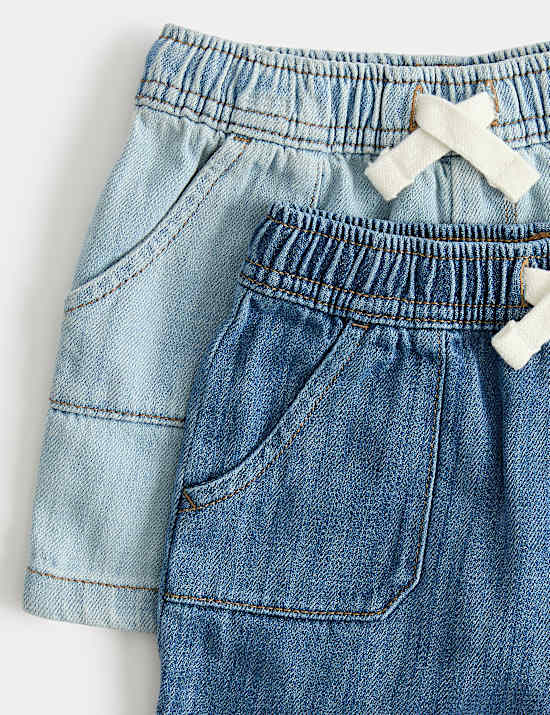 2 Pack Denim Shorts (0-3 Yrs)