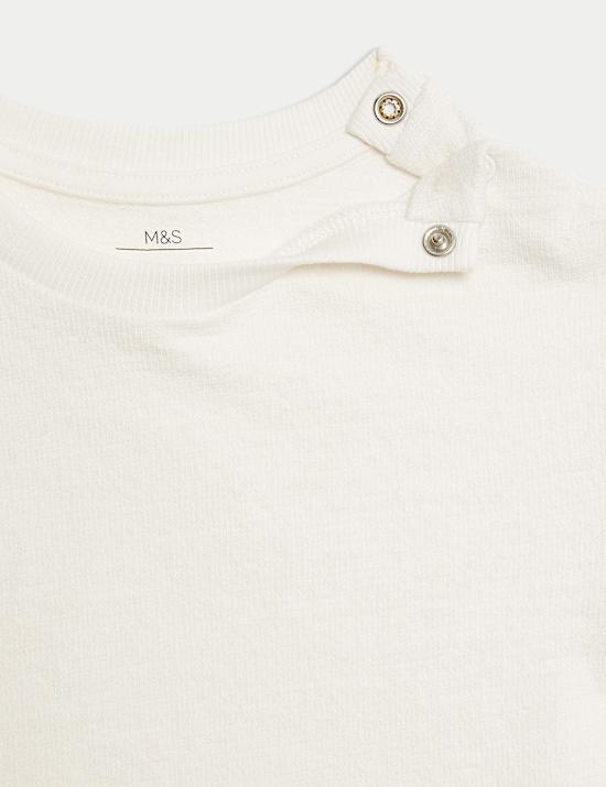 2pc Cotton Rich Palm Print Bibshort (0-3 Yrs)