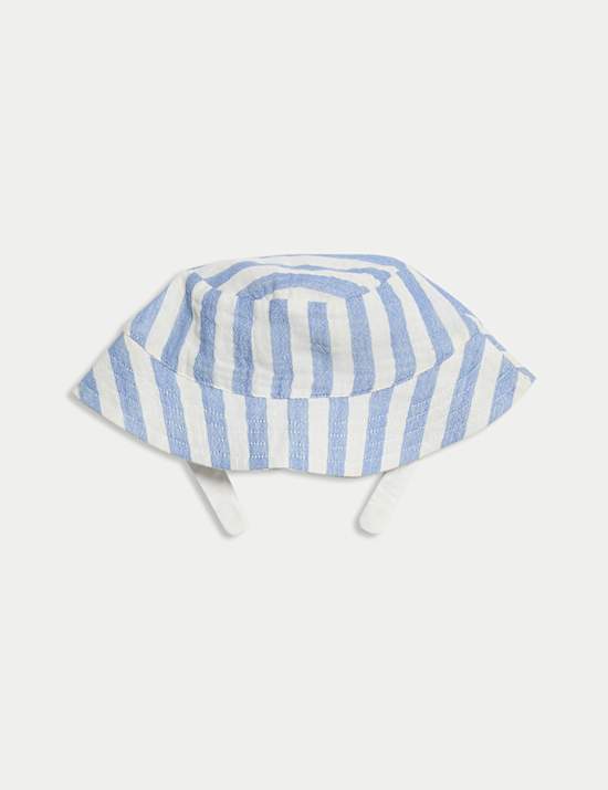 Σύνολο με μπλε ριγέ σαλοπέτα-σορτς από 100% βαμβάκι, 2 τεμάχια (0-3 ετών)