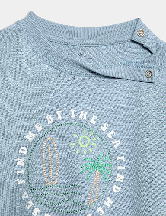 Pure Cotton By The Sea Sweatshirt (0 Mths-3 Yrs)