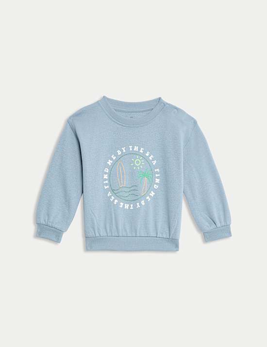 Pure Cotton By The Sea Sweatshirt (0 Mths-3 Yrs)