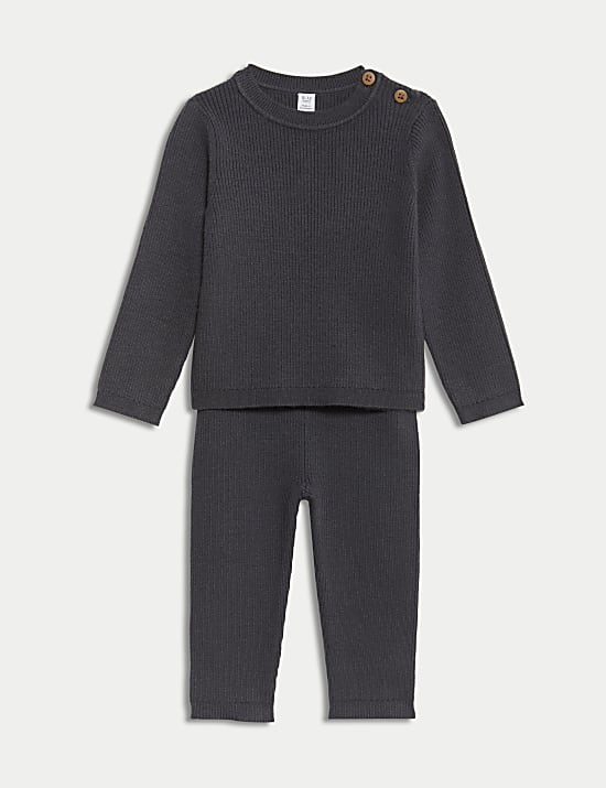 Ensemble 2 pi&egrave;ces en maille (jusqu&rsquo;au 3 ans)