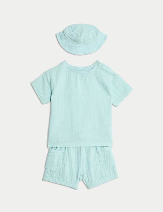 3pc Pure Cotton Double Cloth Outfit (0-3 Yrs)