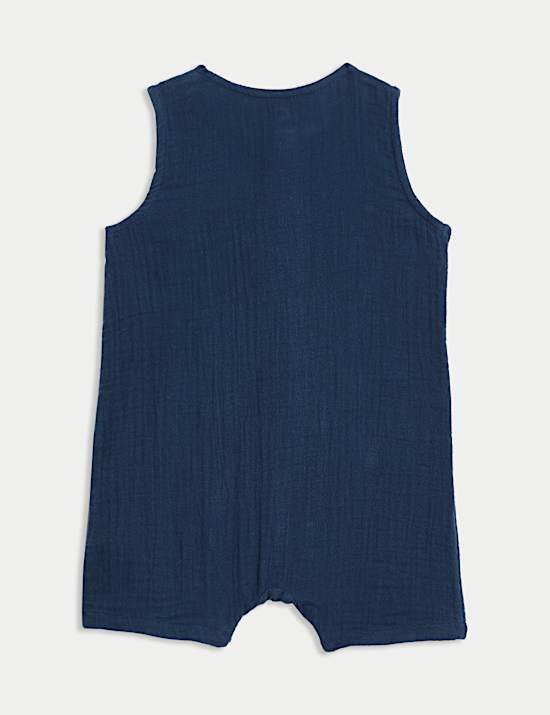 Pure Cotton Double Cloth Romper (0 Mths - 3 Yrs)