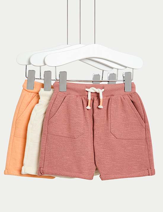 3er-Pack Shorts aus reiner Baumwolle (0–3 Jahre)