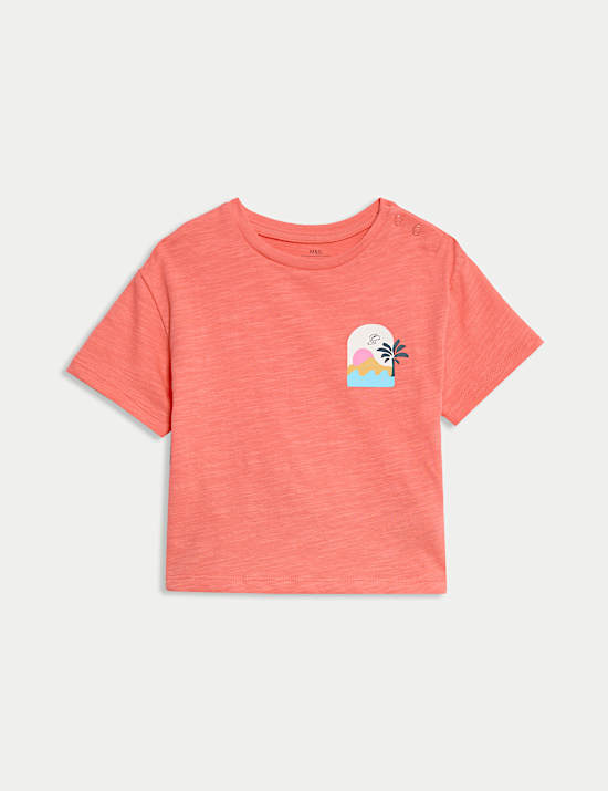 2pc Cotton Rich T-Shirt & Shorts Outfit (0-6 Yrs)