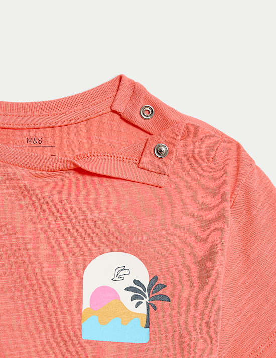 2pc Cotton Rich T-Shirt & Shorts Outfit (0-6 Yrs)