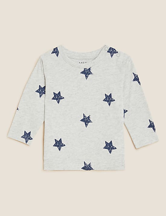 Pure Cotton Star Print Top