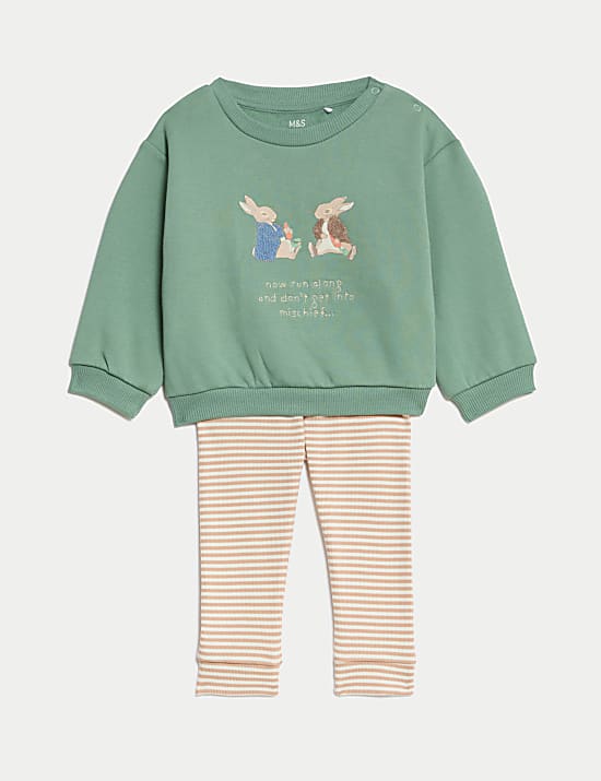 2-delige katoenrijke Peter Rabbit&trade;-outfit (0-3 jaar)