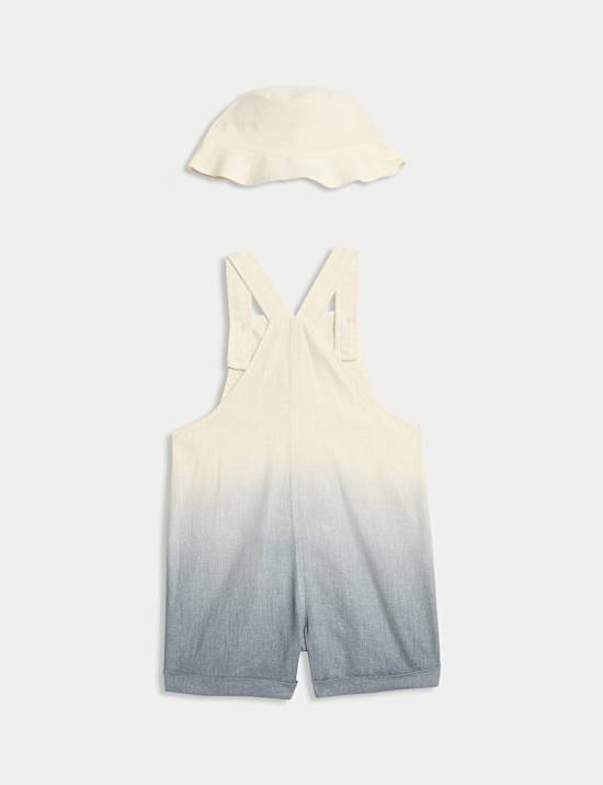 2pc Cotton Rich Ombre Bibshort Outfit (0-3 Yrs)