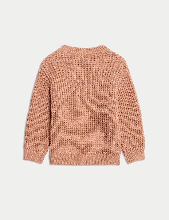 Pure Cotton Open Knit Jumper (0-3 Yrs)