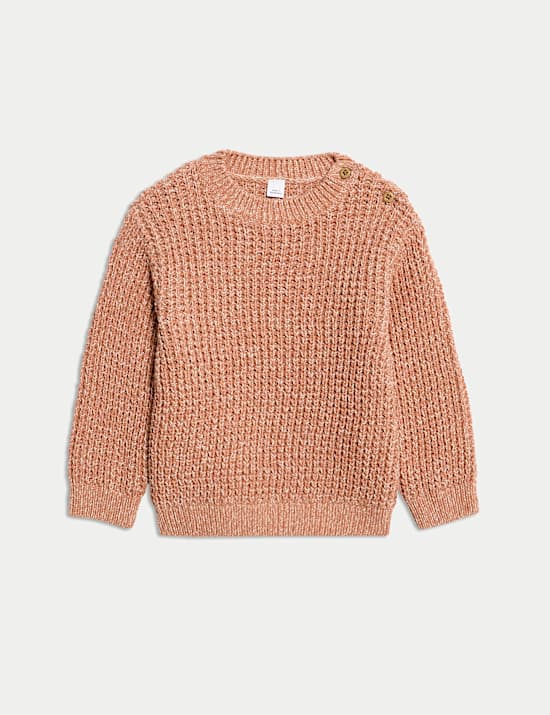 Pure Cotton Open Knit Jumper (0-3 Yrs)