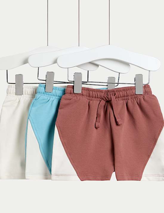 3pk Cotton Rich Shorts (0-3 Yrs)