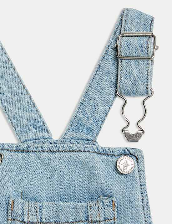 2pc Pure Cotton Denim Dungaree Outfit (0-3 Yrs)