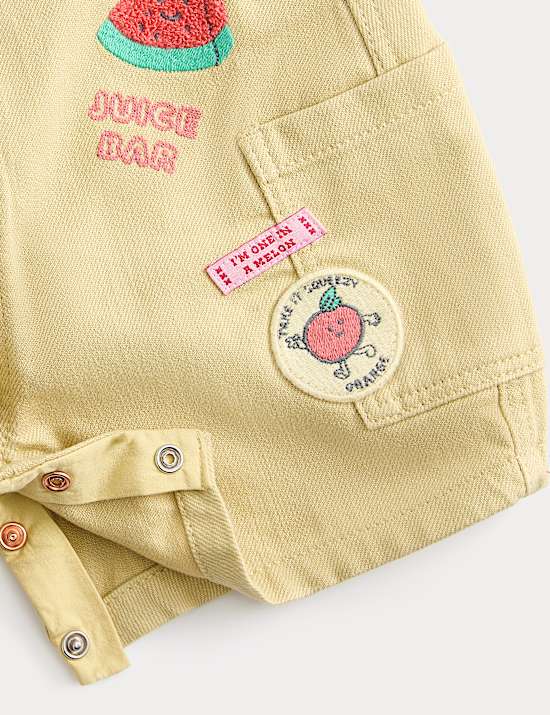 2 Piece Embroidered Bib Shorts and Top (0-3 Yrs)