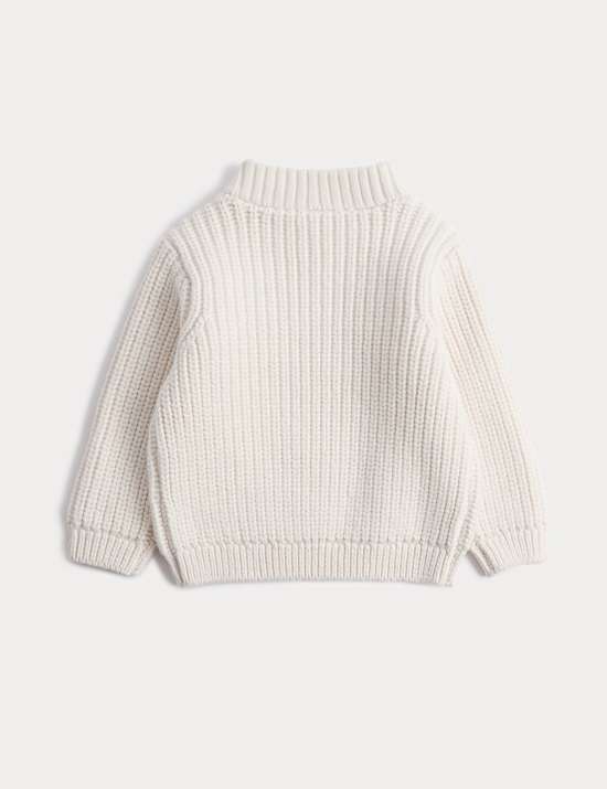 Knitted Quarter Zip Jumper (0-3 Yrs)