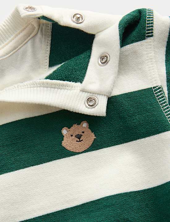 2pc Striped Sweatshirt Cargo Outfit (0-6 Yrs)