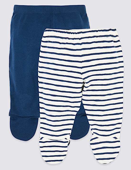 2 Pack Cotton Striped Crawlers (7lbs- 12 Mths)