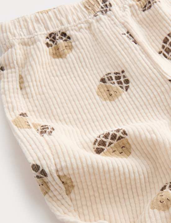 Pure Cotton Little Acorn Trousers (0-3 Yrs)