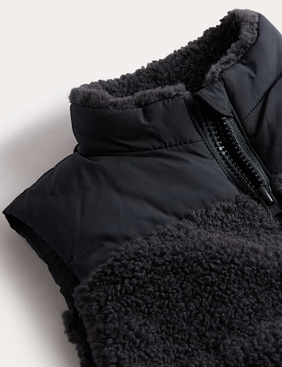 Zateplená vesta s umělou kožešinou (0-6 let)