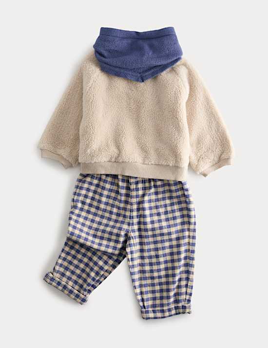 3 Piece Gingham Trousers Outfit (0 Months-6 Years)