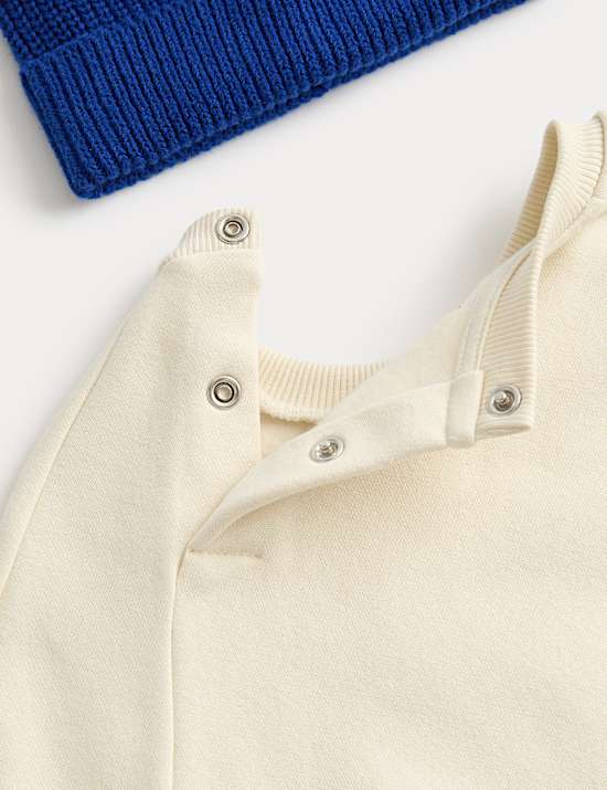 Katoenrijke outfit met &lsquo;Time for Fun&rsquo;-motief (0-6 jaar)