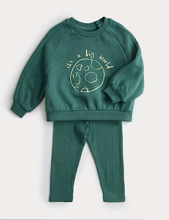 2pc Big World Sweatshirt & Leggings Outfit (0-3 Yrs)