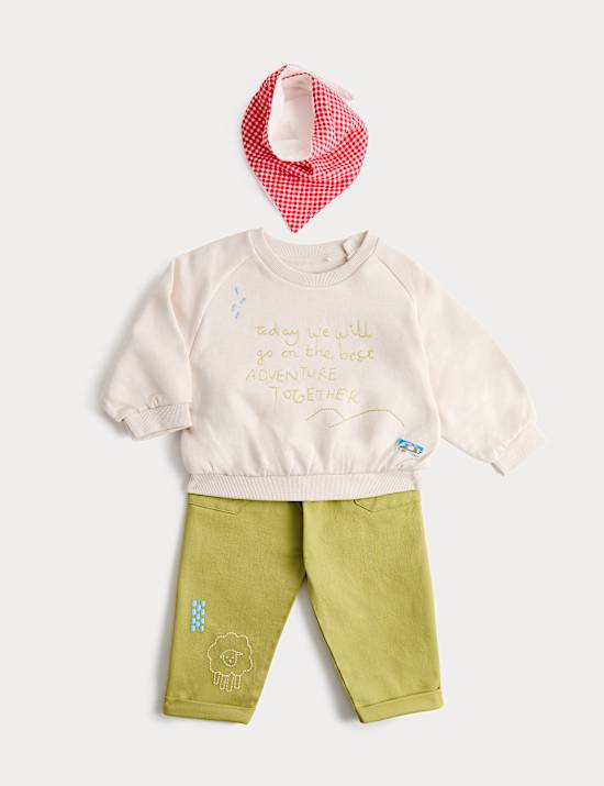 3 Piece Cotton Rich Adventure Outfit (0-3 Years)