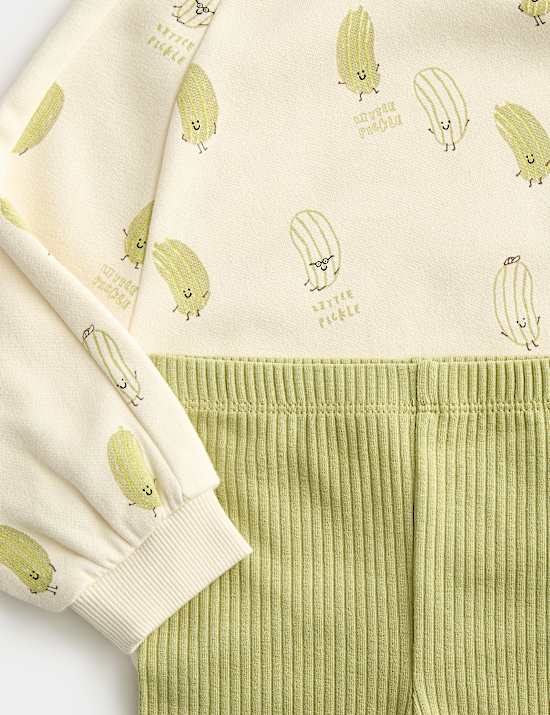 2 Piece Little Pickle Sweatshirt & Leggings Outfit (0-3 Years)