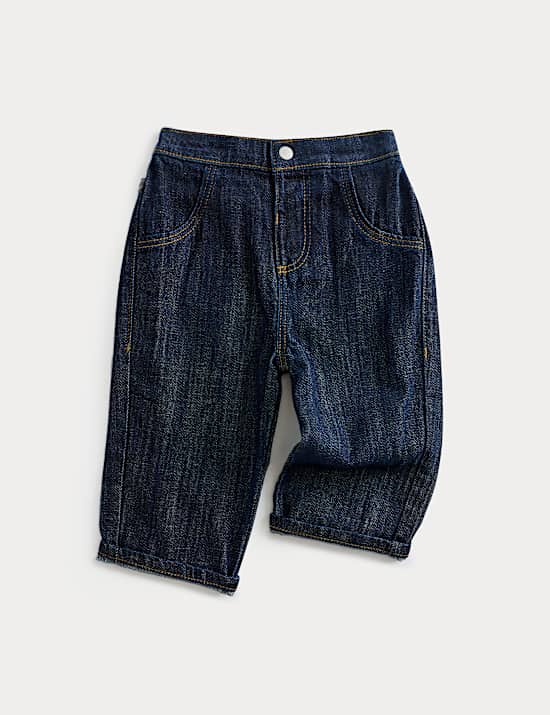Cotton Rich Elasticated Waist Jeans (0-3 Years)